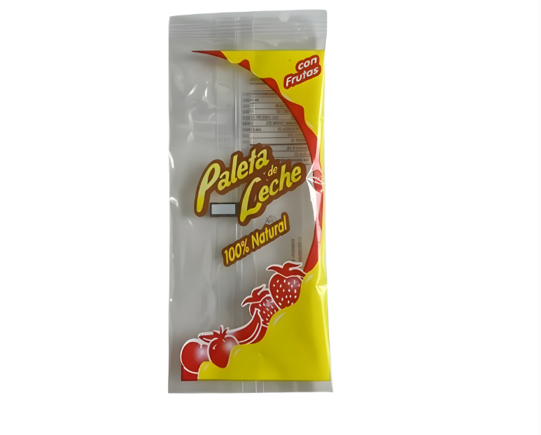 BOLSA CELOFAN PALETA DE LECHE CON TRANSPARENCIA (8 CIENTOS)