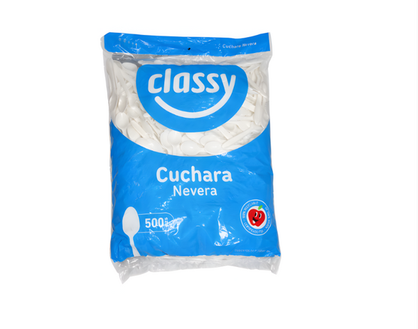 CUCHARA NEVERA BLANCA 500PZ (4 BOLSAS)
