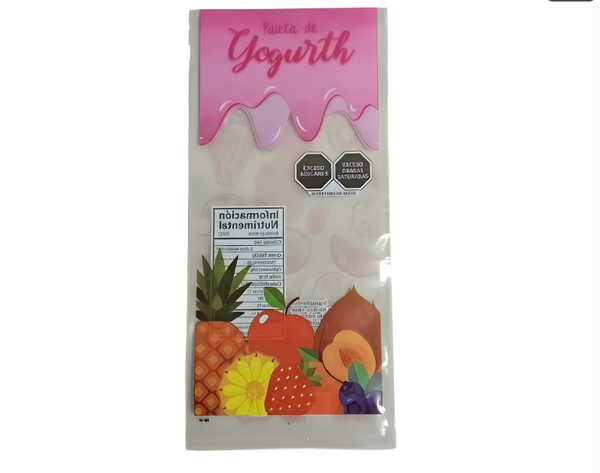 BOLSA CELOFAN PALETA DE YUGURTH CON TRANSPARENCIA (8 CIENTOS)