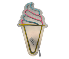 ANUNCIO NEON LED HELADO SUAVE COLORES