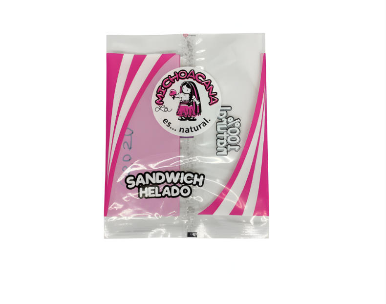 BOLSA CELOFAN PARA SANDWICH DE HELADO LA MICHOACANA CON TRANSPARENCIA (8 CIENTOS)