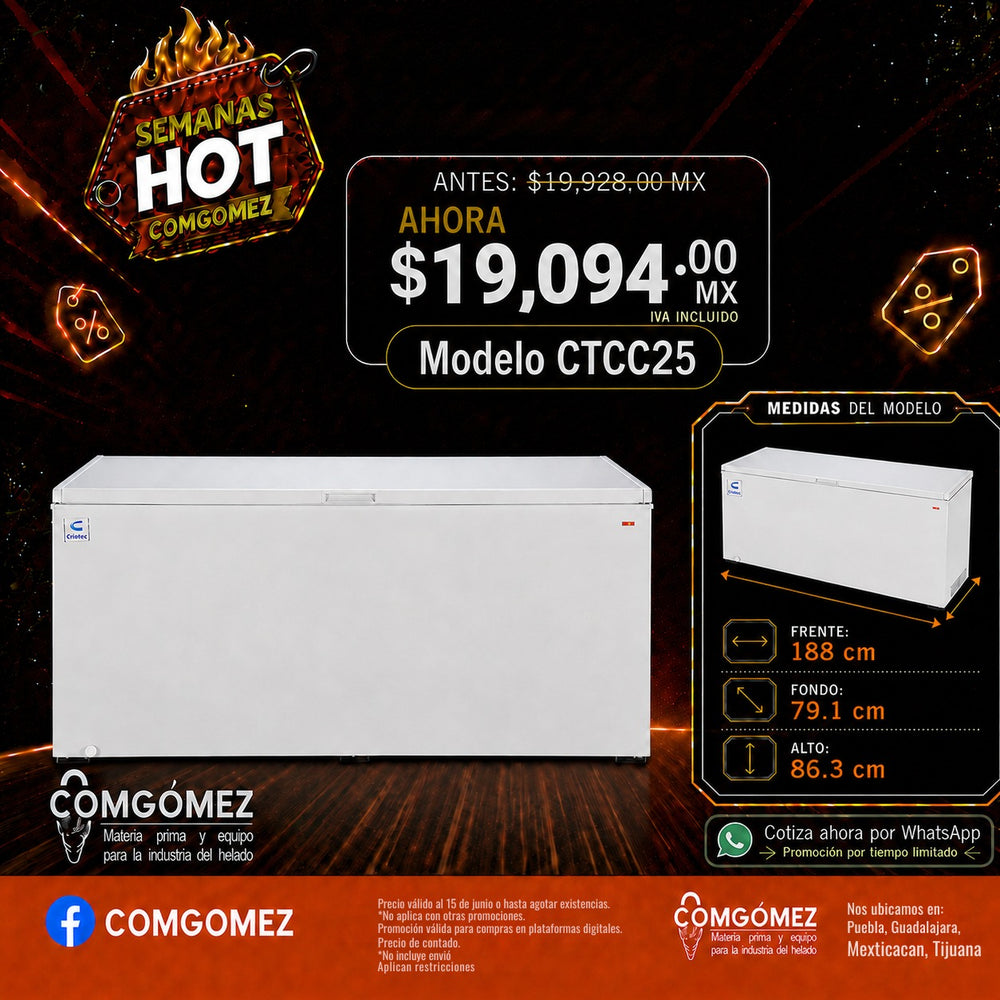 CONGELADOR CRIOTEC CTCC25
