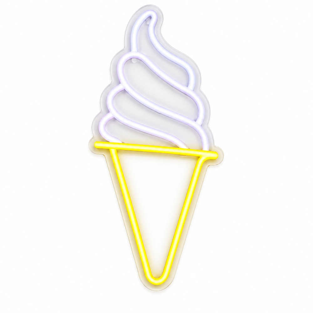 ANUNCIO NEON LED HELADO SUAVE COLORES